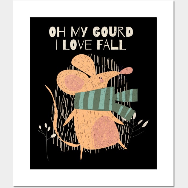 Oh my Gourd I Love Fall Wall Art by Sanworld